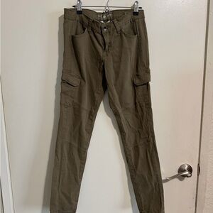 Lucky Brand Olive Green Cargo Pants with Side Pockets